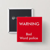 Funny, nieuwe ouder, kinder vierkante button 5,1 cm (Voorkant /achterkant)