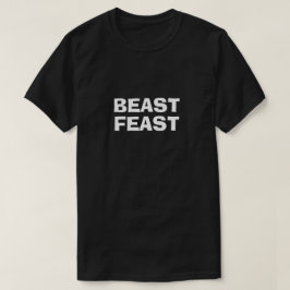Funny nieuwigheidsporten football BEAST FEAST T-shirt