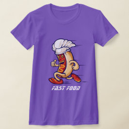 Funny nieuwigheidsporten football FAST FOOD HOT DO T-shirt