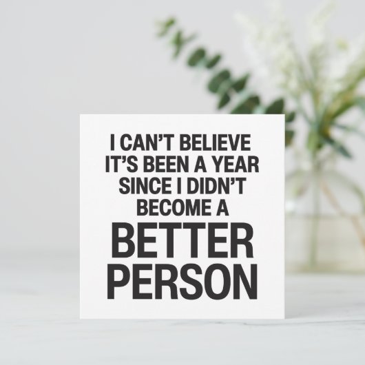 Funny Nieuwjaar Feestdagenkaart (Staand voorkant)