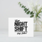 Funny Night Shift Meme - Team Night Shift Briefkaart (Staand voorkant)