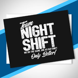 Funny Night Shift Meme - Team Night Shift Briefkaart