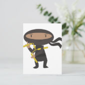 Funny Ninja Briefkaart (Staand voorkant)