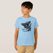 Funny Ninja Cat Boys T-Shirt (Voorkant volledig)