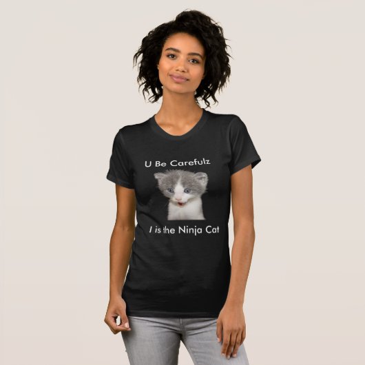 Funny Ninja Cat Shirt (Voorkant volledig)
