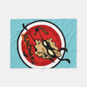 FUNNY NINJA CHEESE GRAPHIC FLEECE BLANKET DEKEN (Voorkant (Horizontaal))