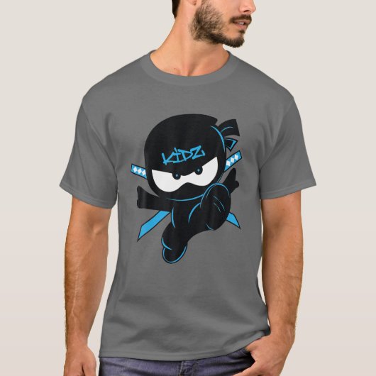 Funny Ninja Kidz Distress Videoogame Love Friend T-shirt (Voorkant)