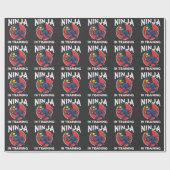 Funny Ninja Kind in opleiding Cadeaupapier (Vlak)