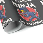 Funny Ninja Kind in opleiding Cadeaupapier (Rol Hoek)