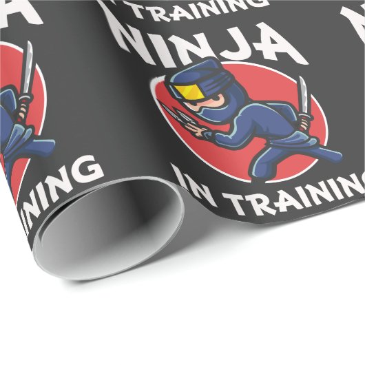 Funny Ninja Kind in opleiding Cadeaupapier (Rol Hoek)