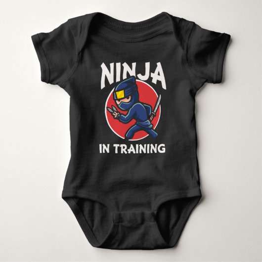 Funny Ninja Kind in opleiding Romper (Voorkant)