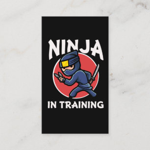 Funny Ninja Kind in opleiding Visitekaartje