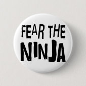 Funny Ninja Ronde Button 5,7 Cm (Voorkant)