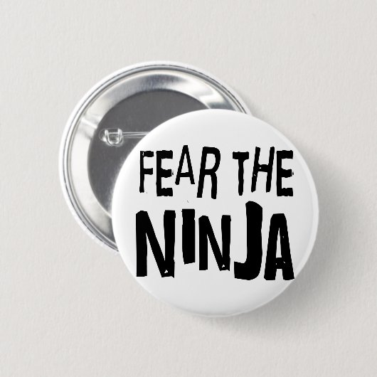 Funny Ninja Ronde Button 5,7 Cm (Voorkant /achterkant)