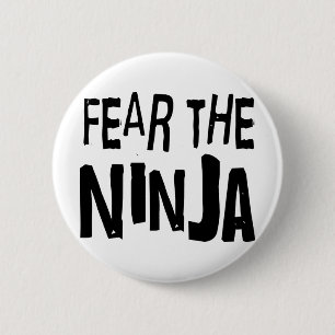 Funny Ninja Ronde Button 5,7 Cm