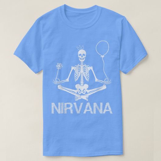 Funny Nirvana Skeleton Yoga voor Man vrouw T-shirt (Design voorkant)
