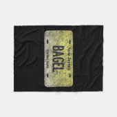 Funny Nj State Vanity License Plate Bagel Fleece Deken (Voorkant (Horizontaal))