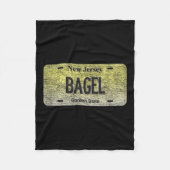 Funny Nj State Vanity License Plate Bagel  Fleece Deken (Voorkant)
