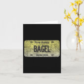 Funny Nj State Vanity License Plate Bagel  Kaart (Gele Bloem)