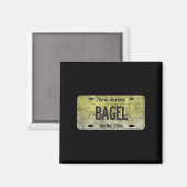 Funny Nj State Vanity License Plate Bagel Magneet (Voorkant / Achterkant)