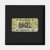 Funny Nj State Vanity License Plate Bagel Magneet (Voorkant)
