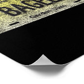 Funny Nj State Vanity License Plate Bagel  Poster (Hoek)