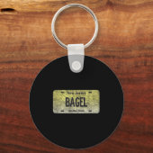 Funny Nj State Vanity License Plate Bagel Sleutelhanger (Voorkant)
