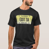 Funny NJ State Vanity License Plate EXIT 7A T-shirt (Voorkant)