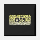 Funny Nj State Vanity License Plate Exit 9  Magneet (Voorkant)