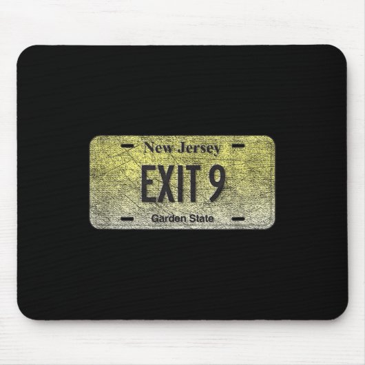 Funny Nj State Vanity License Plate Exit 9  Muismat (Voorkant)