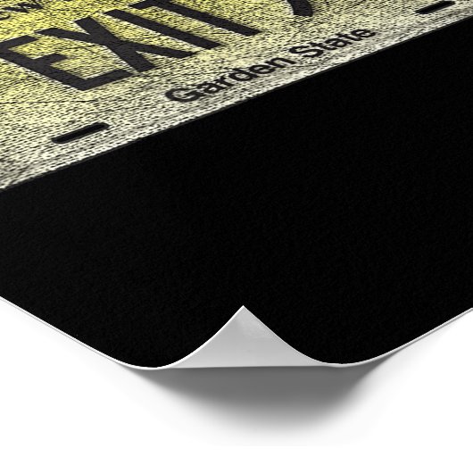 Funny Nj State Vanity License Plate Exit 9  Poster (Hoek)