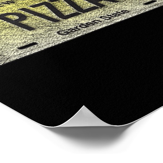 Funny Nj State Vanity License Plate Zza  Poster (Hoek)