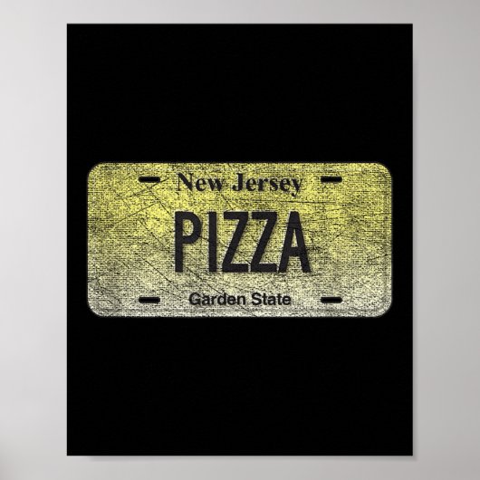 Funny Nj State Vanity License Plate Zza Poster (Voorkant)