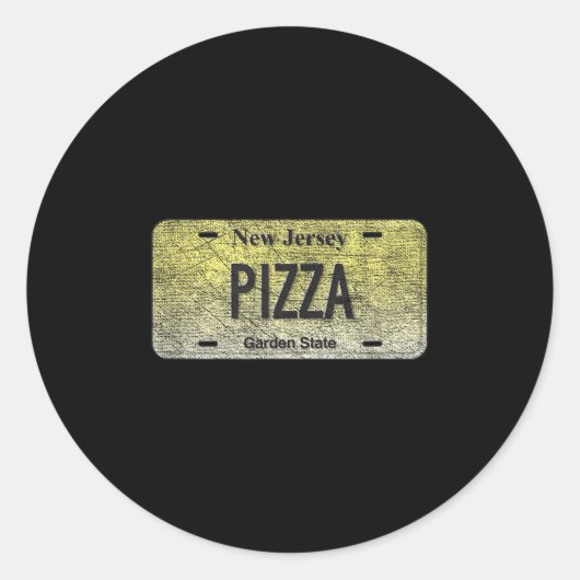 Funny Nj State Vanity License Plate Zza  Ronde Sticker (Voorkant)