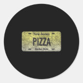 Funny Nj State Vanity License Plate Zza  Ronde Sticker (Voorkant)