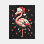 Funny Nk Flamingo Christmas Tree Lights Xmas Snowf Fleece Deken (Voorkant)