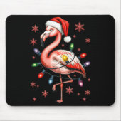 Funny Nk Flamingo Christmas Tree Lights Xmas Snowf Muismat (Voorkant)