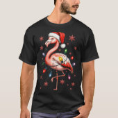 Funny Nk Flamingo Christmas Tree Lights Xmas Snowf T-shirt (Voorkant)