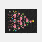 Funny Nk Flamingo Christmas Tree Santa Hats Holida Fleece Deken (Voorkant (Horizontaal))