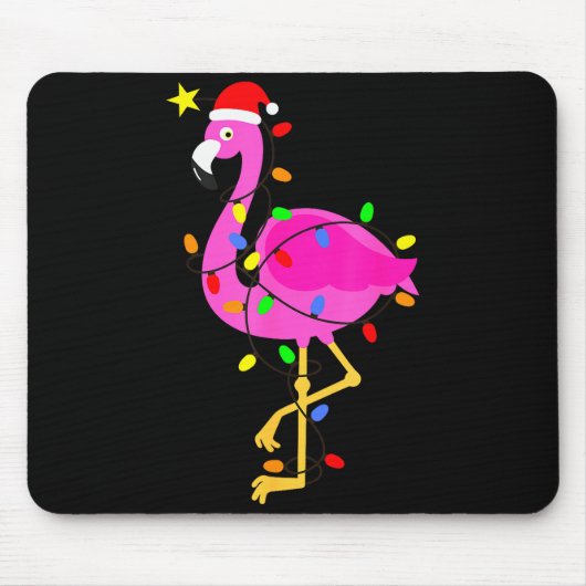 Funny Nk Flamingo In Santa Hat Christmas In July M Muismat (Voorkant)