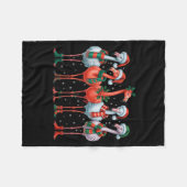 Funny Nk Flamingos Merry Christmas Tree Xmas Snowf Fleece Deken (Voorkant (Horizontaal))