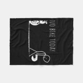 Funny No Bike Today  Fleece Deken (Voorkant (Horizontaal))