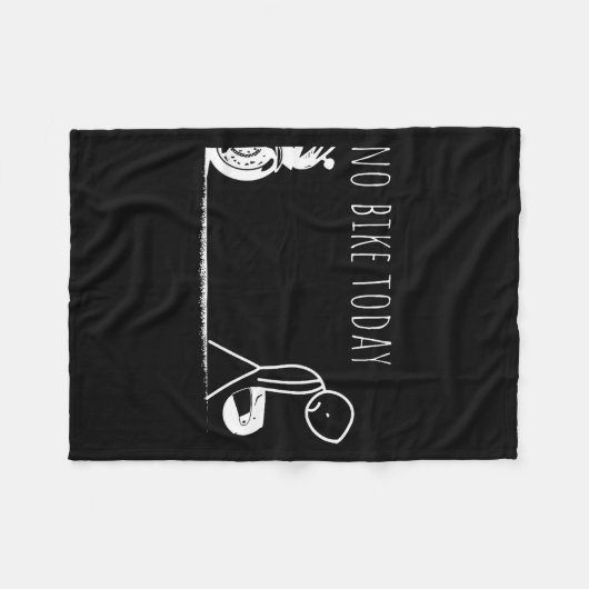 Funny No Bike Today  Fleece Deken (Voorkant (Horizontaal))