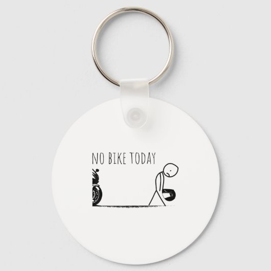 Funny No Bike Today Sleutelhanger (Voorkant)