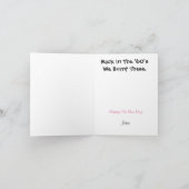 Funny No Bra Day Hippie Kaart 1960 (Binnen)