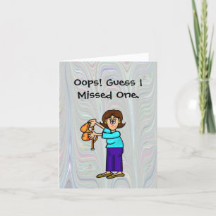 Funny No Bra Day Hippie Kaart 1960