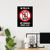 Funny No Cells in Science Room Poster (Thuiskantoor)