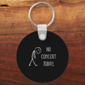 Funny No Concert Today Sad Stickman Music Concert Sleutelhanger (Voorkant)