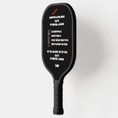 Funny No Excuses Checklist with White Text Pickleball Paddle (Links)