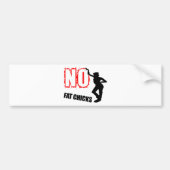 Funny No Fat Chicken Bumpersticker (Voorkant)
